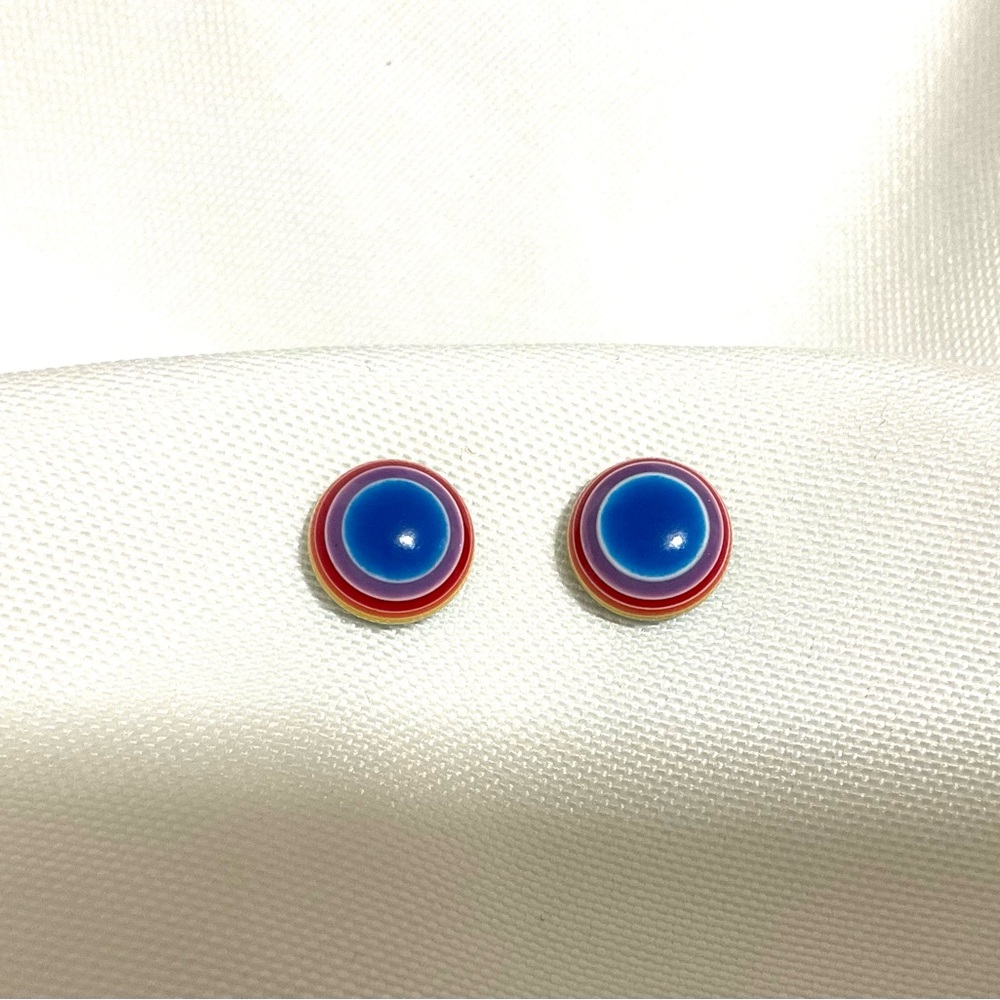 Rainbow Bubble Stud Earrings (retro style)